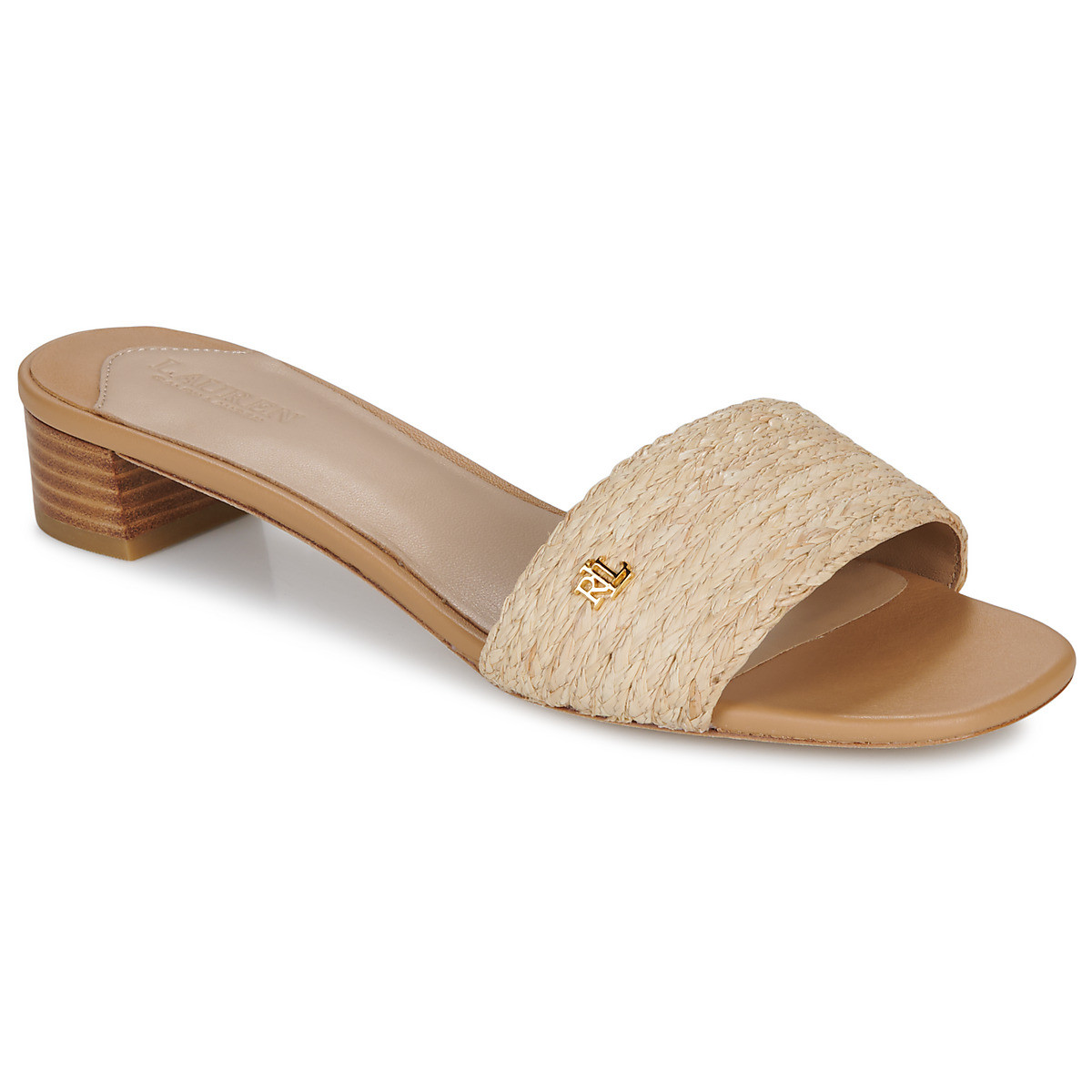 Lauren Ralph Lauren  FAY FLAT SANDAL  Béžová