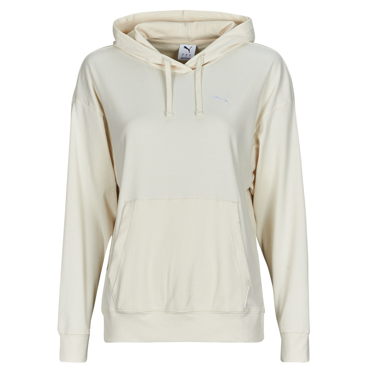 Puma  ESS ELEVATED RIB HOODIE  Béžová