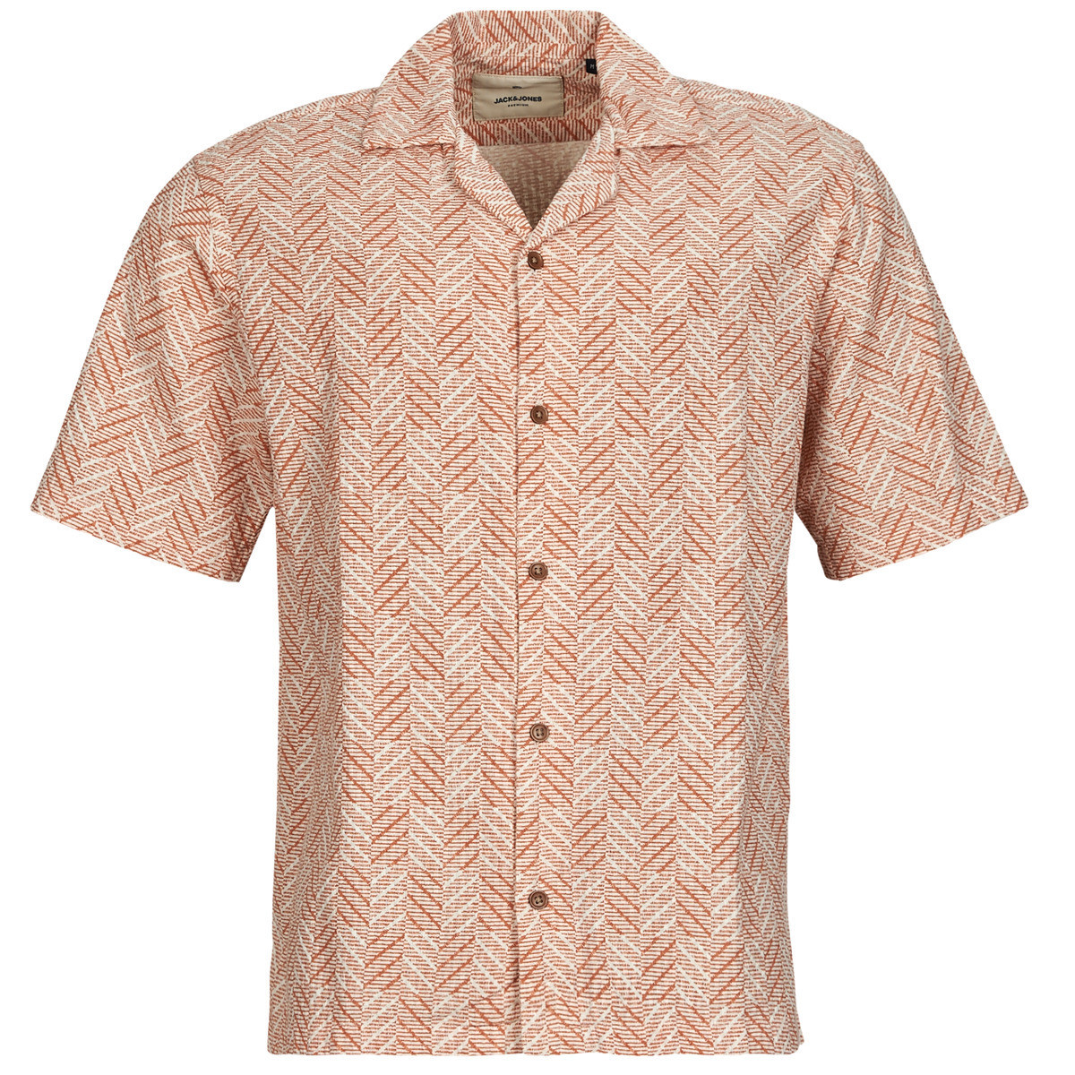 Jack & Jones  JPRBLUVINCENT PRINT RESORT S/S SHIRT SN  Oranžová