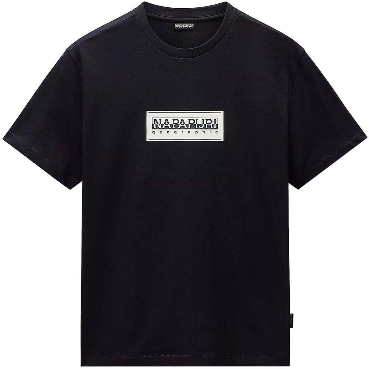 Napapijri  S Box Logo T-Shirt Black  Černá