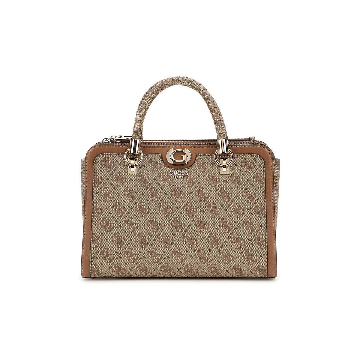 Guess  Orlina Logo Society Satchel  Hnědá