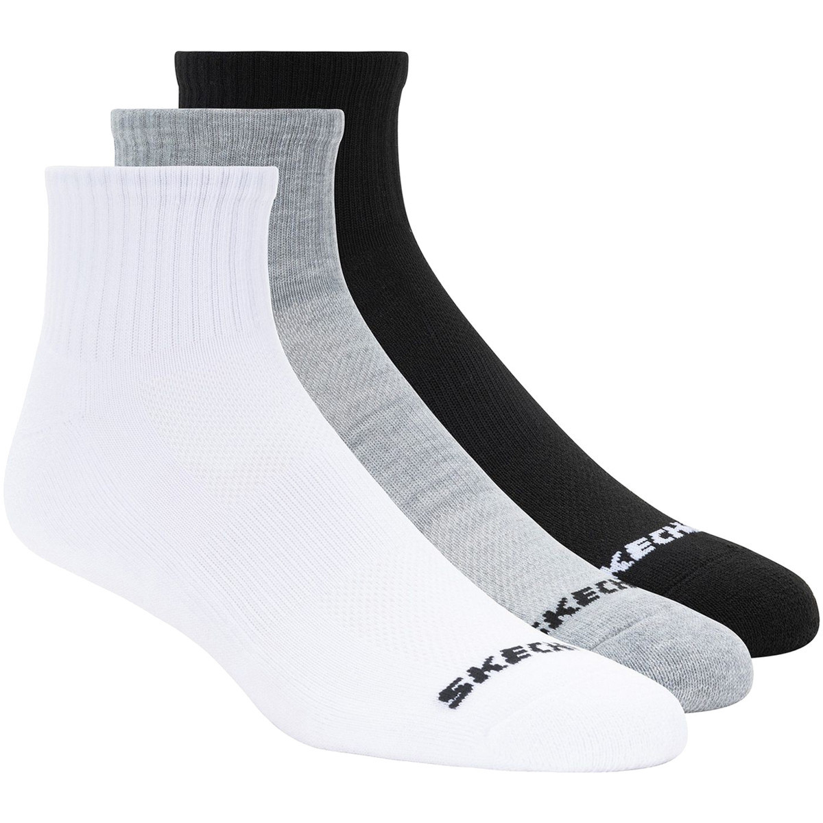 Skechers  3PPK Qtr Crew Socks  Bílá
