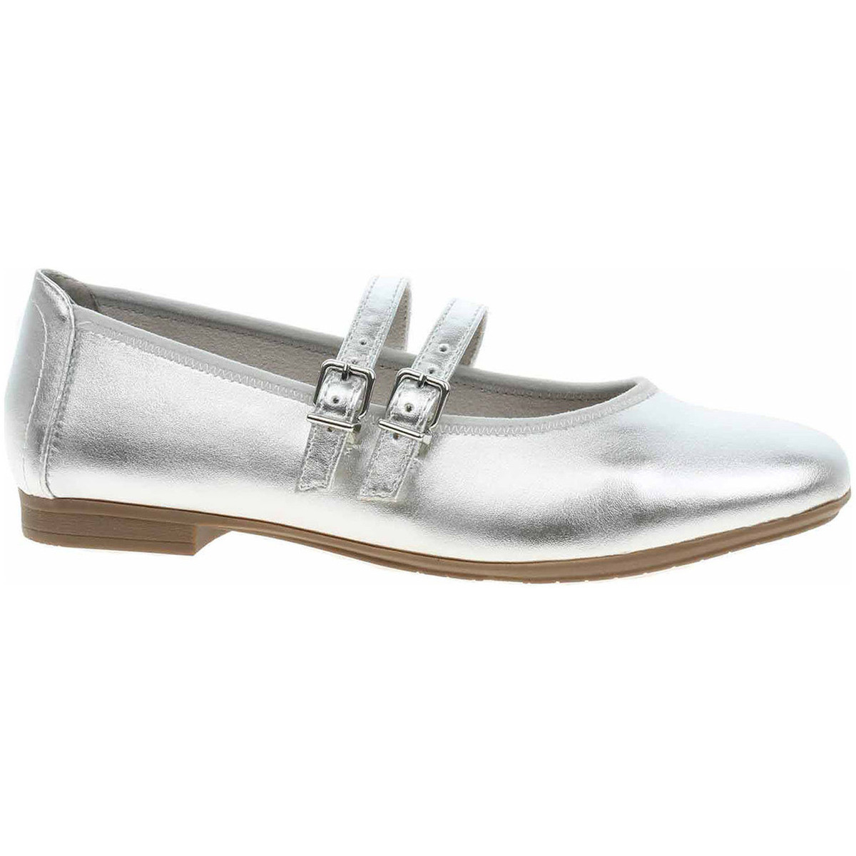 Jana  Dámské baleriny  8-22177-44 silver  Stříbrná