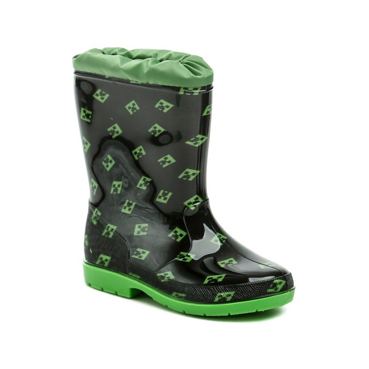 Wojtylko  3G5075C černo zelené dětské gumáky Minecraft  Černá