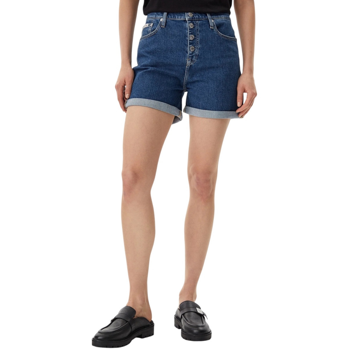 Calvin Klein Jeans  MOM SHORT J20J225512  Modrá