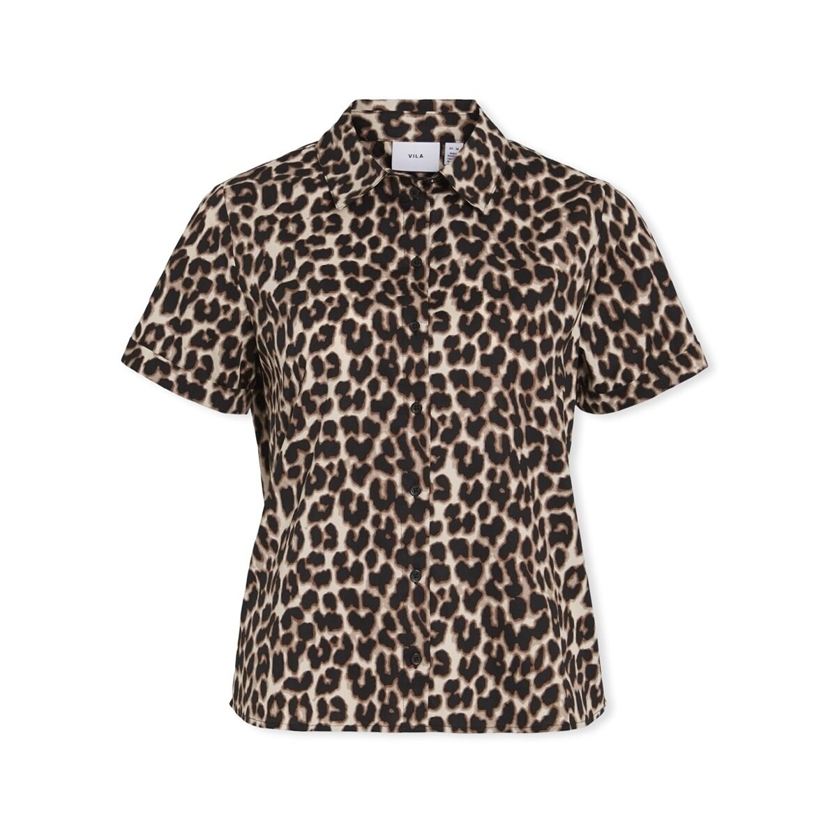 Vila  Valencia Lio Shirt - Mountain Trail  Hnědá