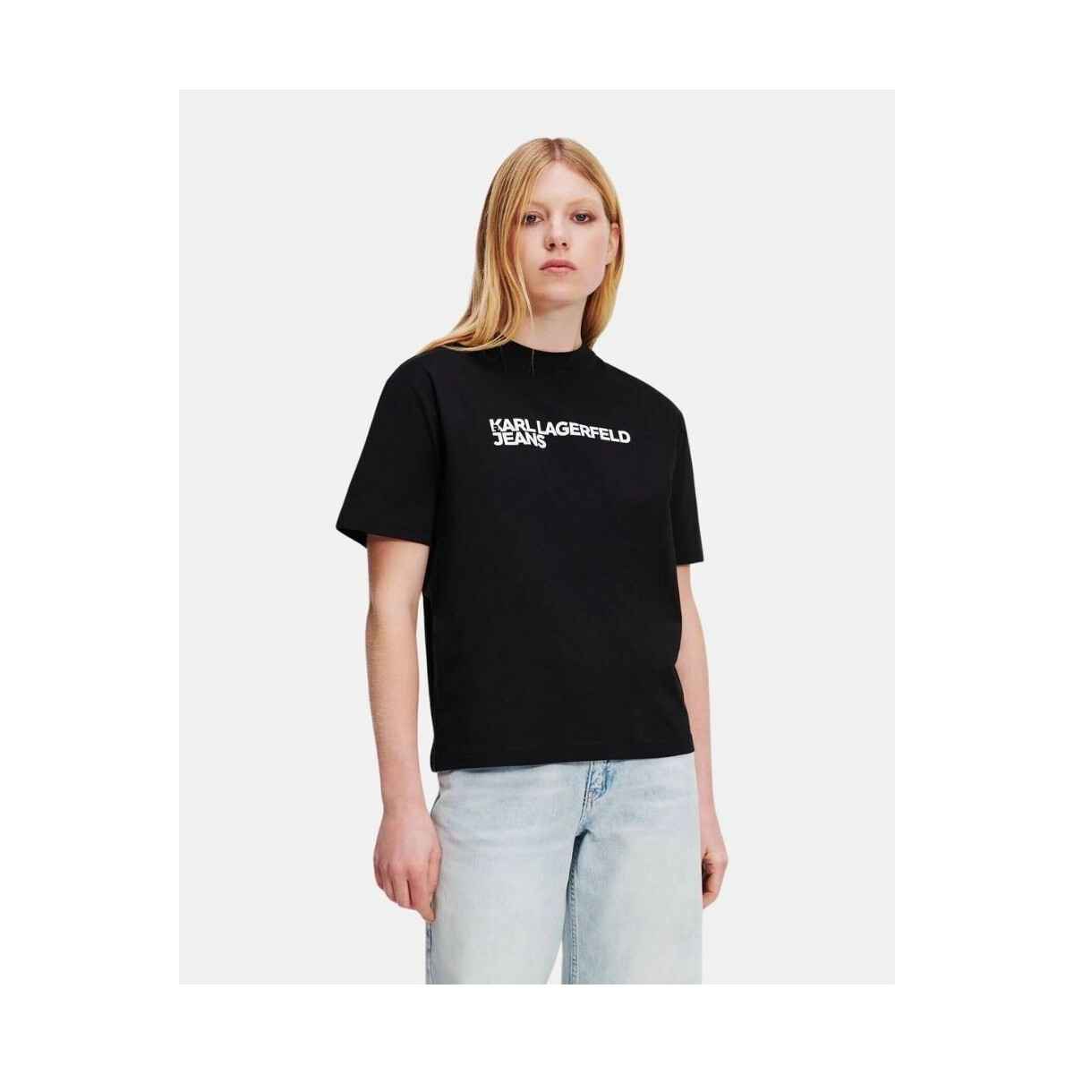 Karl Lagerfeld  A1W17005 REG SS ESSENTIAL  Černá