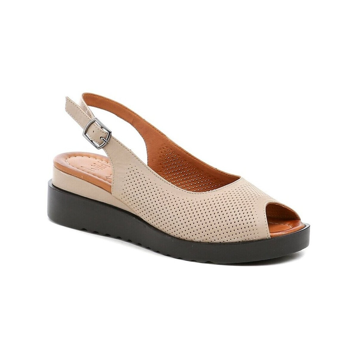 Wild  037738D béžová dámská letní obuv na klínku  Béžová