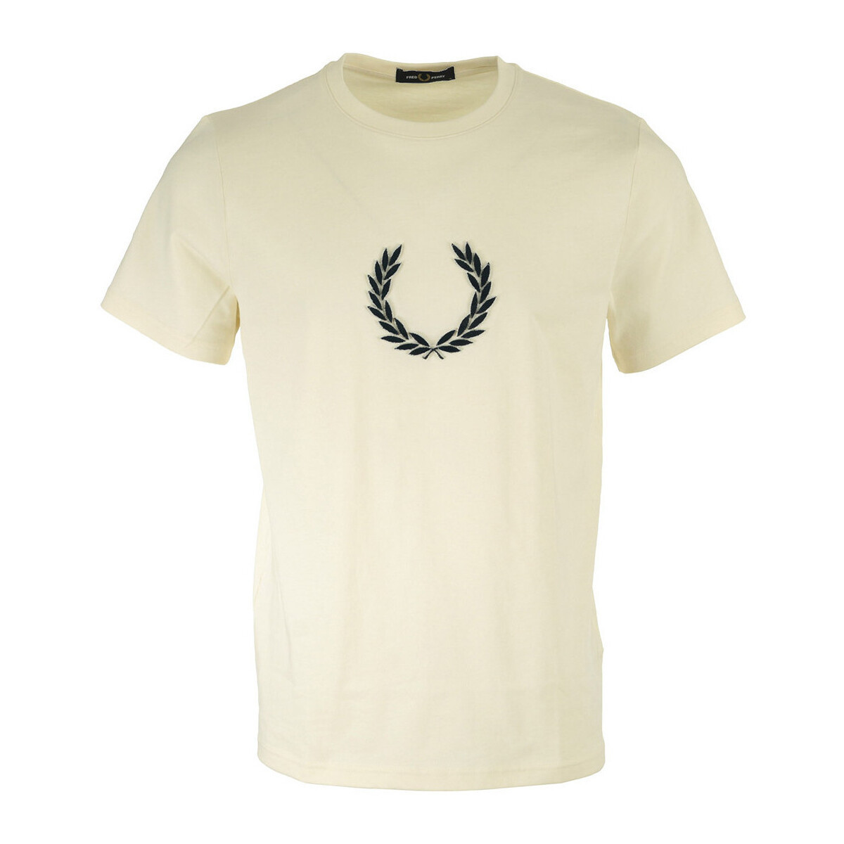 Fred Perry  Textured Laurel Wreath Tee Shirt  Béžová