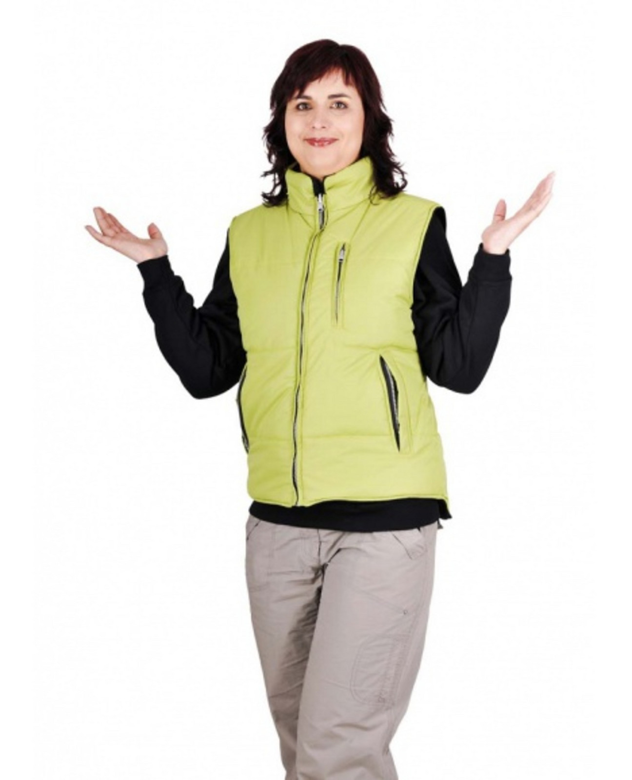 Cerva CRV ROSEVILLE dámská Vesta nepromokavá oboustranná zelená/černá S 46-S