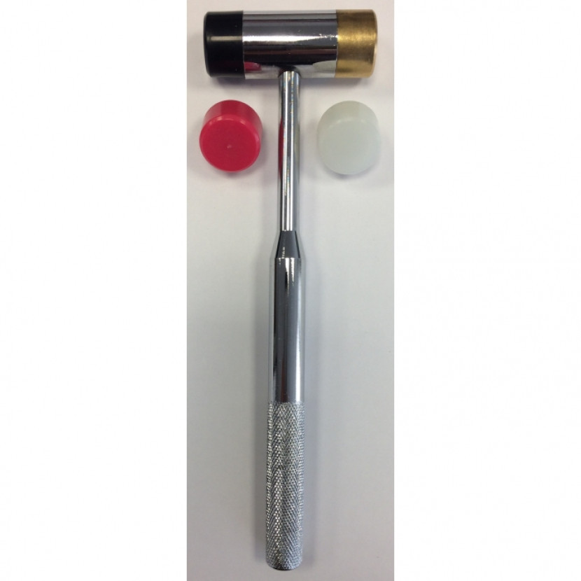 Puškařské kladívko s výměnnými hlavicemi - stříbrné