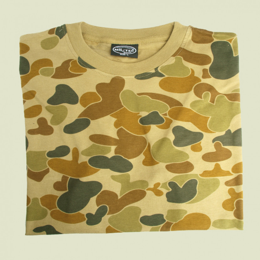 Maskáčové tričko s krátkým rukávem - světlé maskování, S