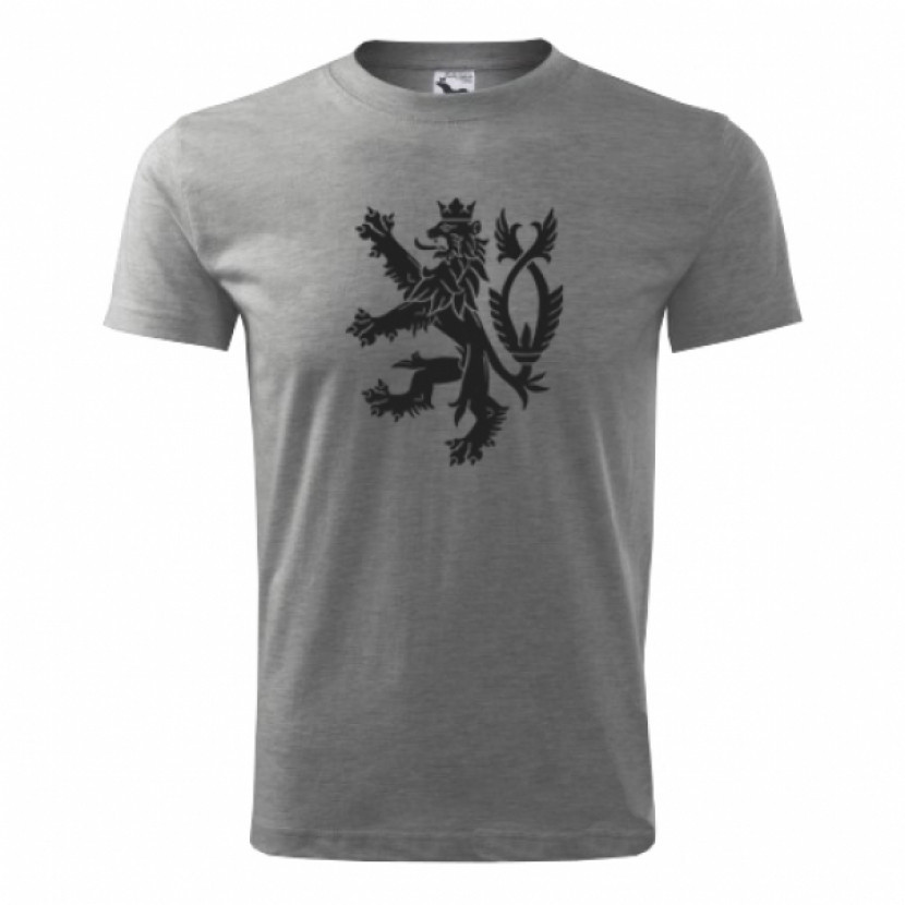 Triko Striker Český lev velký - šedé, M
