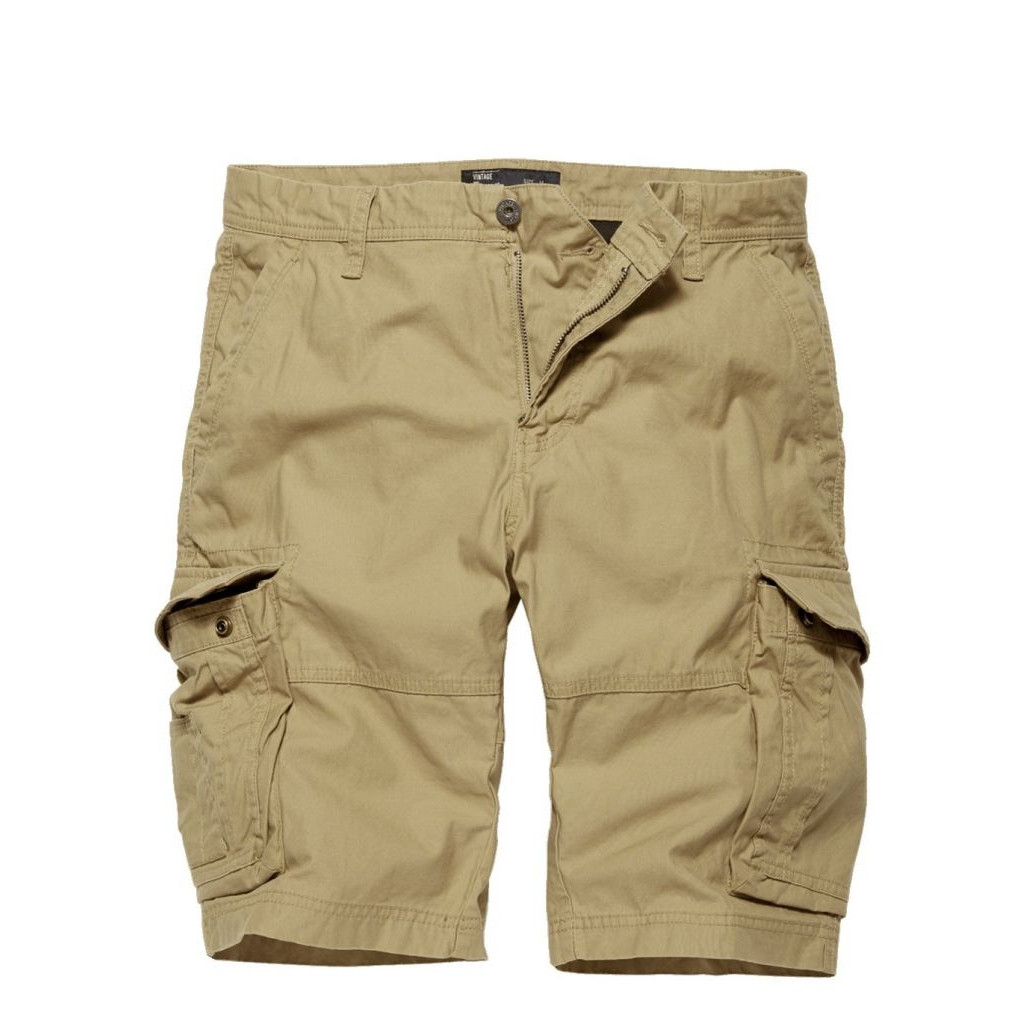 Kraťasy Vintage Industries Rowing - béžové, M