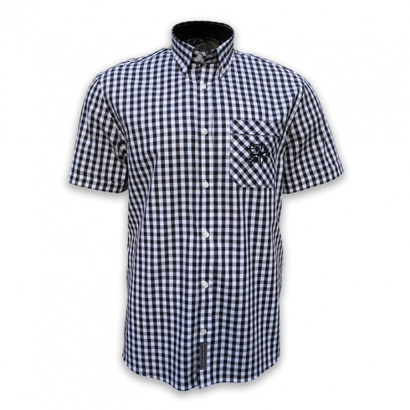 Košile pánská Erik and Sons Alro - černá-bílá, XL