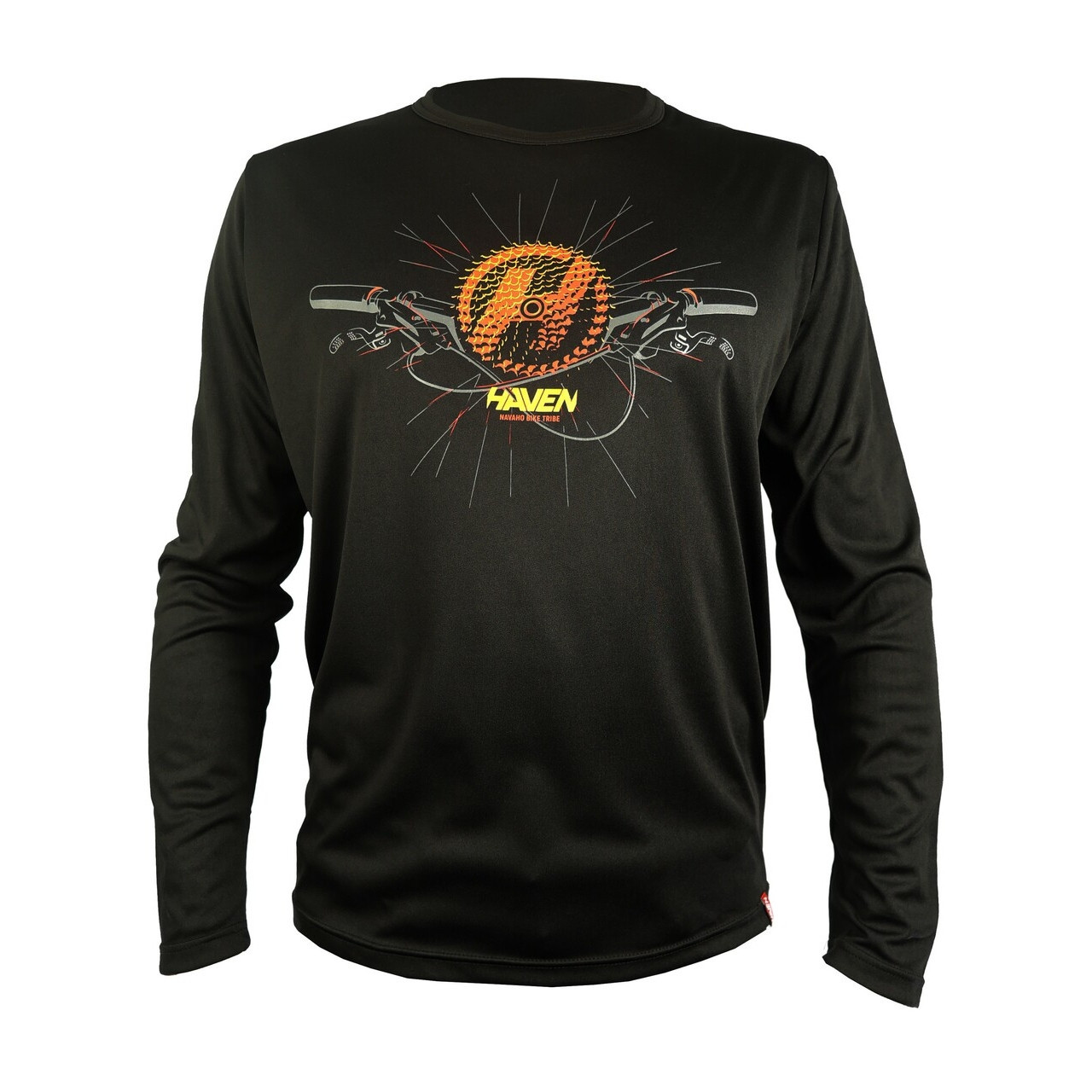 Tričko s dlouhým rukávem Haven Navaho II - černé-červené, XL
