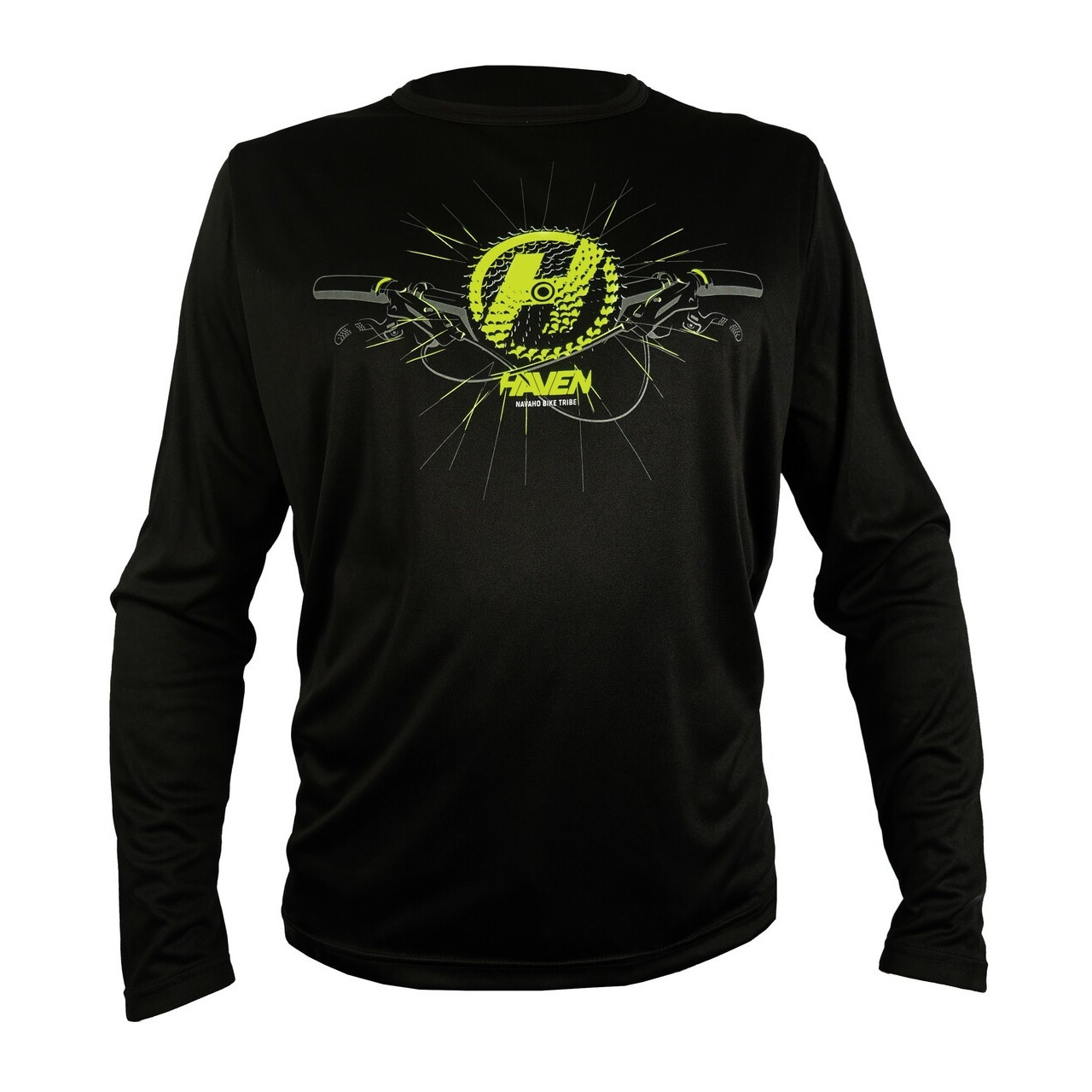 Tričko s dlouhým rukávem Haven Navaho II - černé-zelené, 3XL