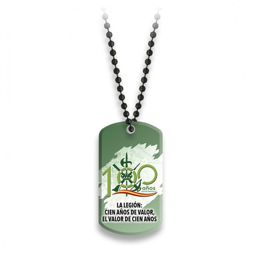 Známka Dog Tag Albainox 100 aňos La Legión - olivová