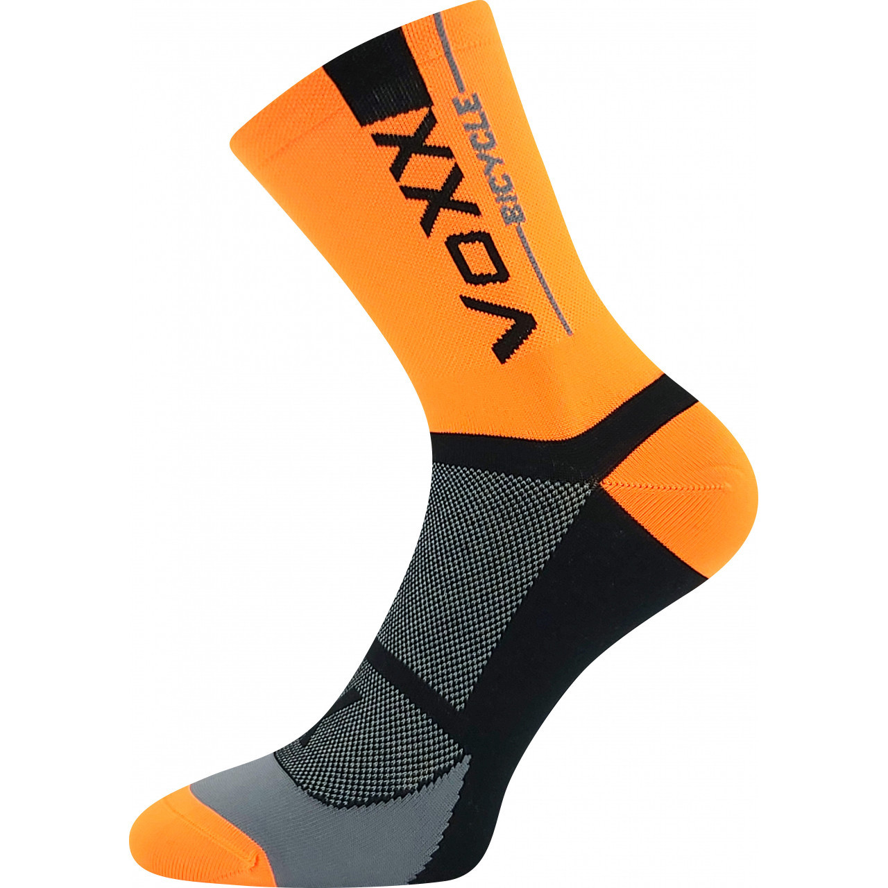 Ponožky sportovní unisex Voxx Stelvio CoolMax - oranžové svítící-černé, 39-42
