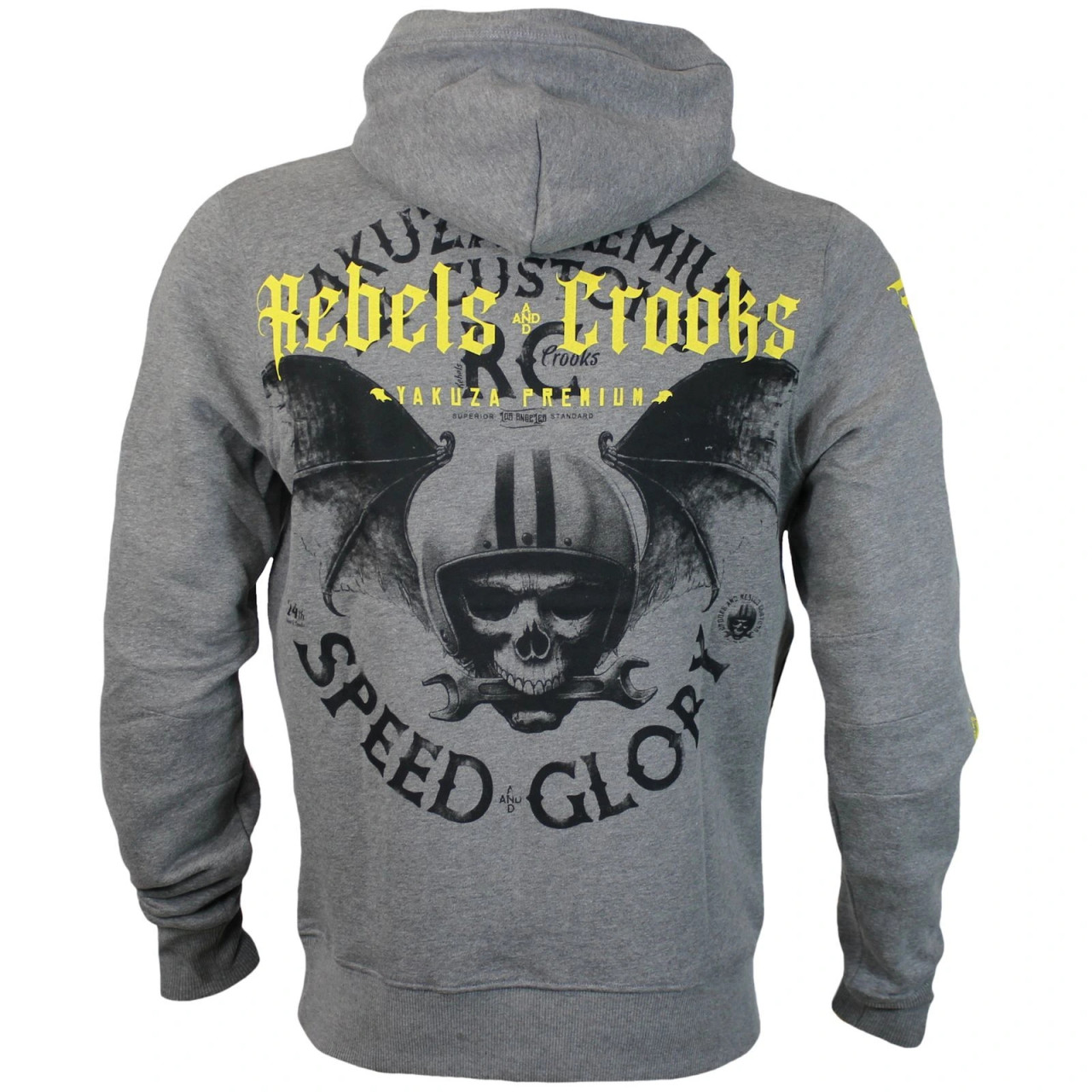 Mikina s kapucí Yakuza Premium Speed Rebels Crooks - šedá, 4XL