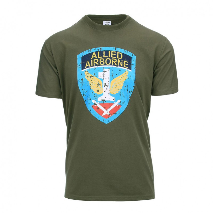 Tričko Fostex Allied Airborne - olivové, M