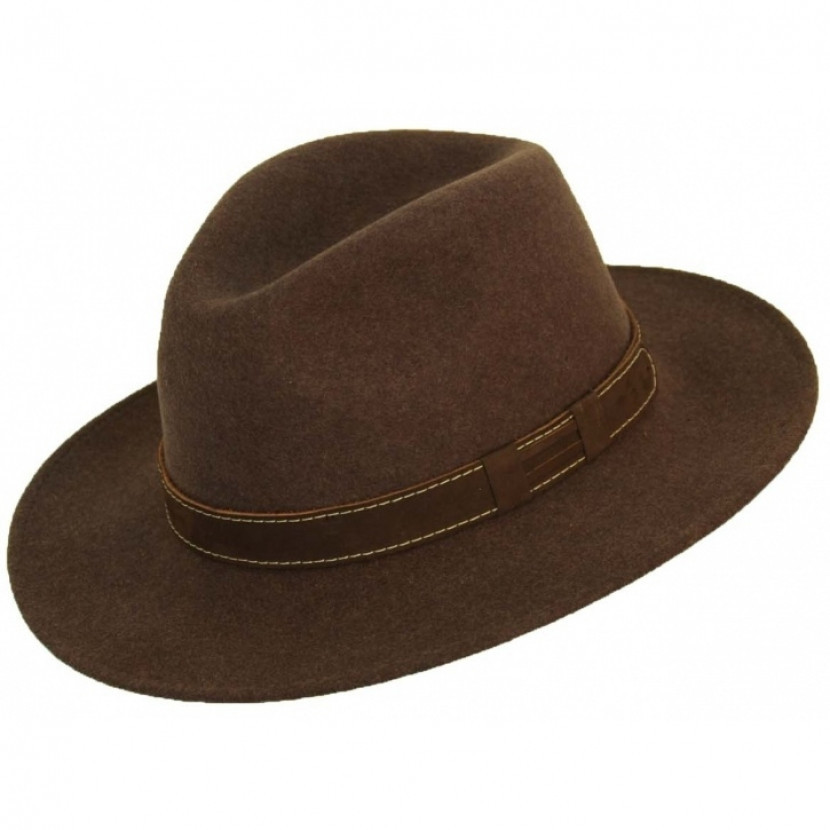 Klobouk vlněný Scippis Paxton - hnědý, S