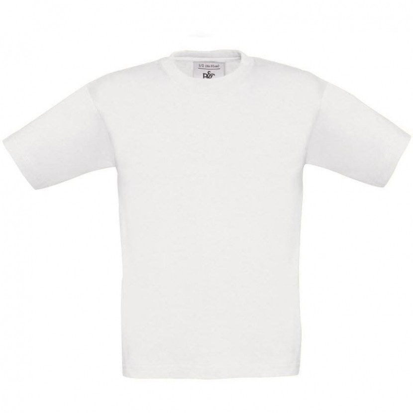 Dětské tričko B&C Exact 190 - bílé, 3-4 roky