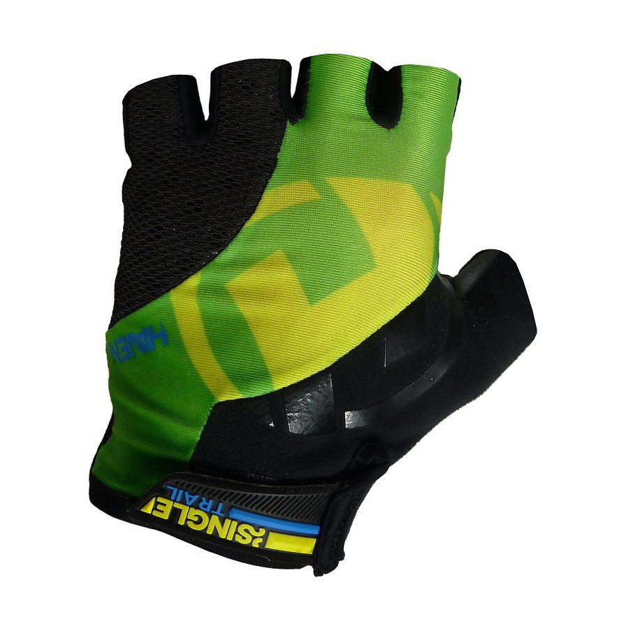 Rukavice krátkoprsté Haven Singletrail Short - černé-zelené, XS
