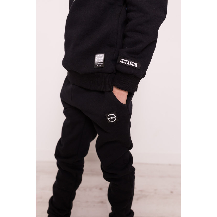 Kalhoty dětské teplákové Octagon Classic - černé, 140