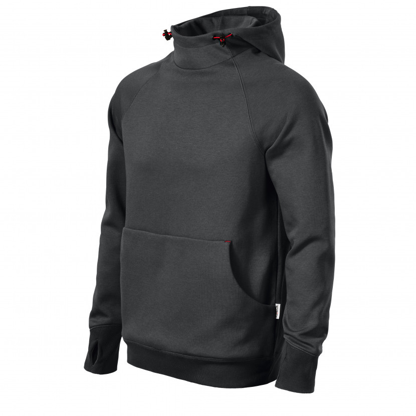 Mikina pánská Rimeck Vertex Hoodie - tmavě šedá, XL
