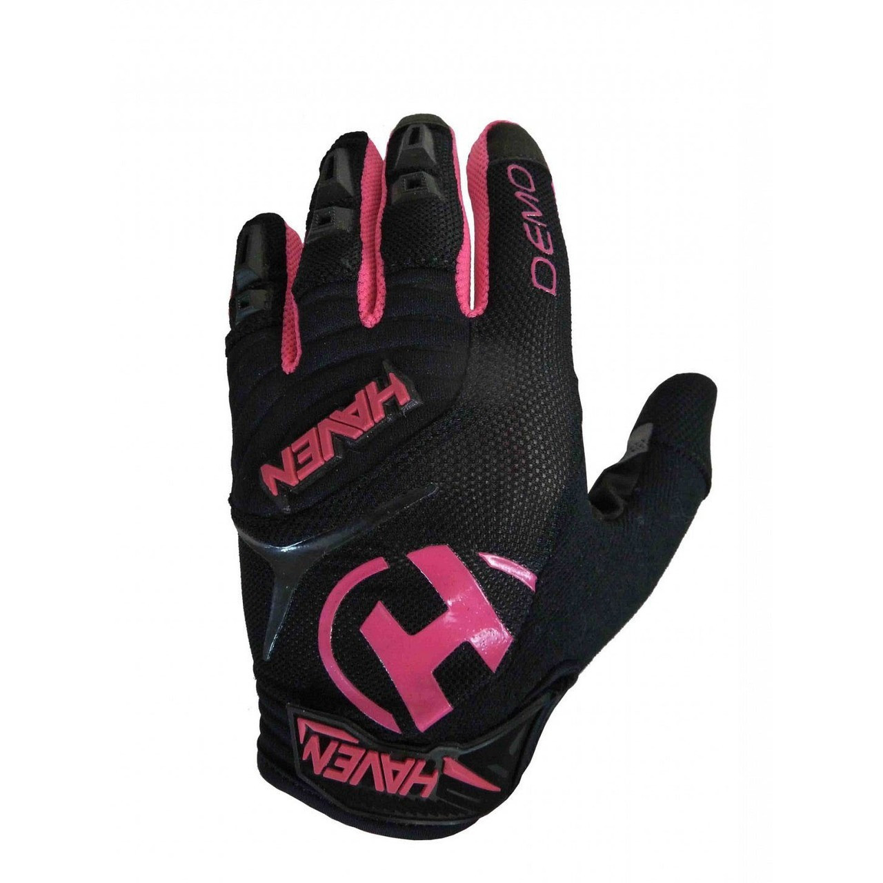Rukavice dětské dlouhoprsté Haven Demo Long - černé-růžové, 4-6 let