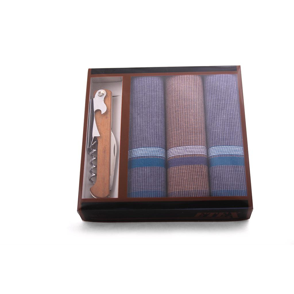 Pánské kapesníky s nožem Etex M30 3 ks - různé barvy