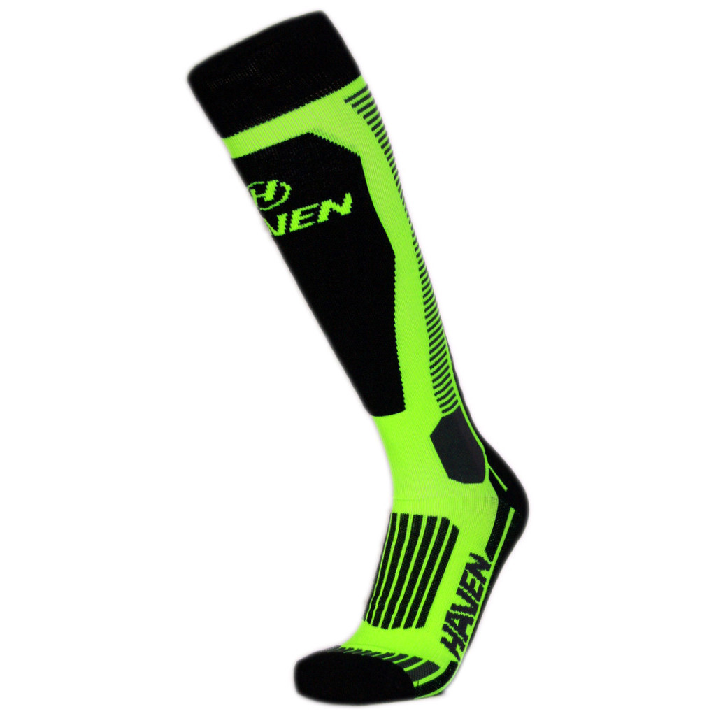 Zimní kompresní podkolenky Haven Compressive Ski - zelené-černé, 4-5