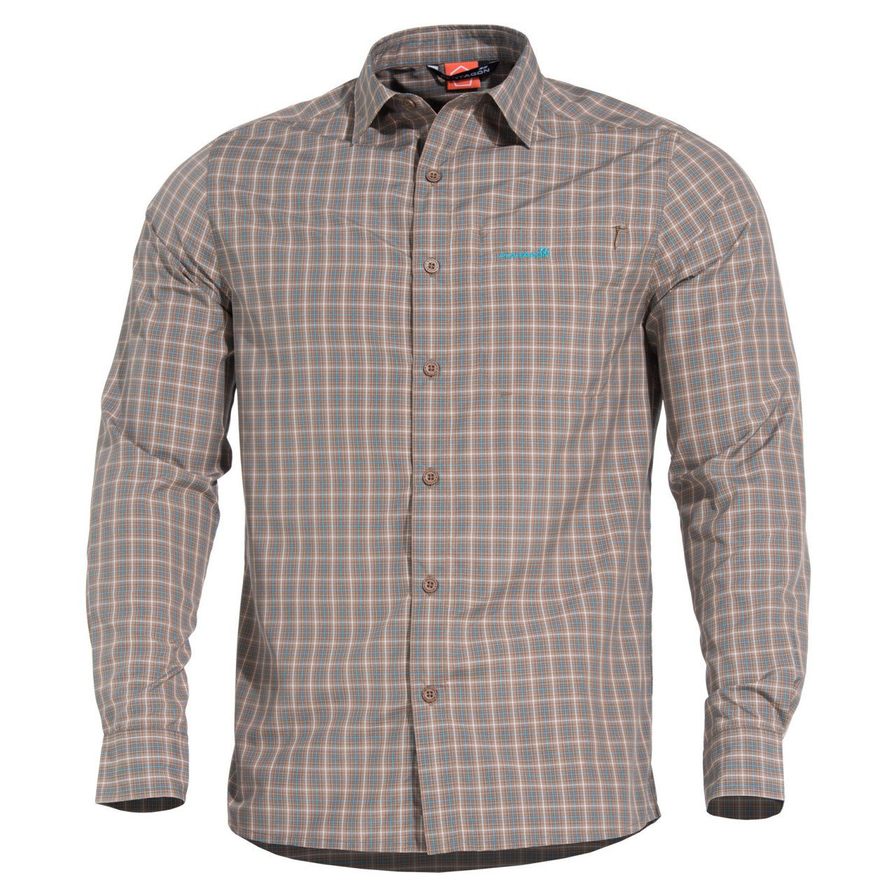 Košile s dlouhým rukávem Pentagon Snoop Long - hnědá, XS