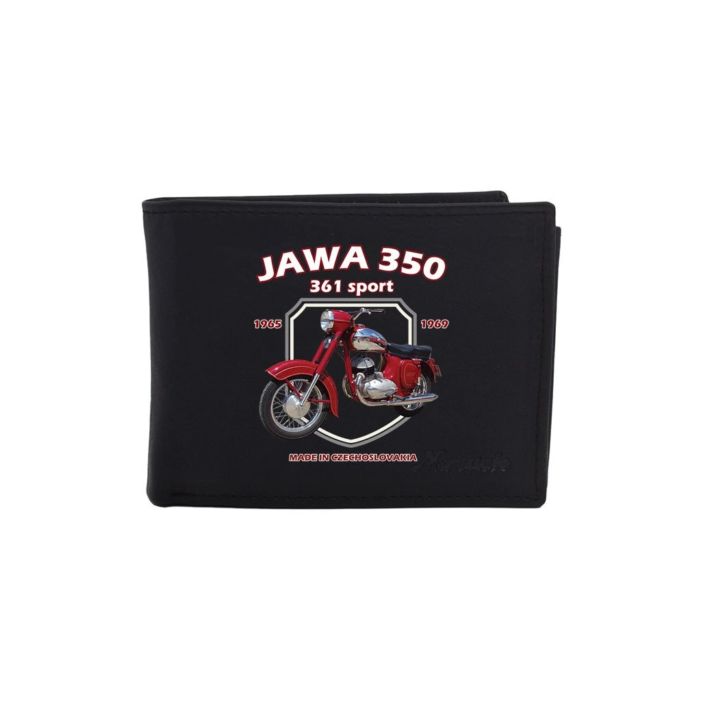 Kožená peněženka Striker Jawa 350/361 Sport - černá
