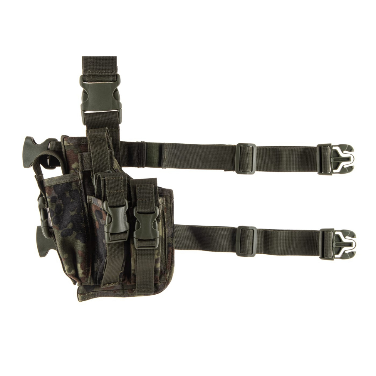 Taktický stehenní nosič Invader Gear SOF Holster pro leváky - flecktarn