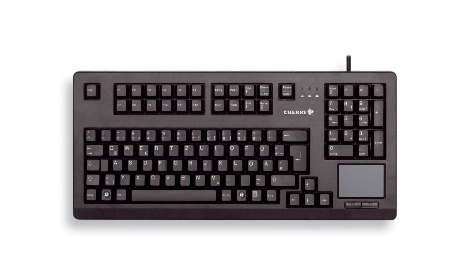 CHERRY klávesnice G80-11900, touchpad, USB, EU, černá