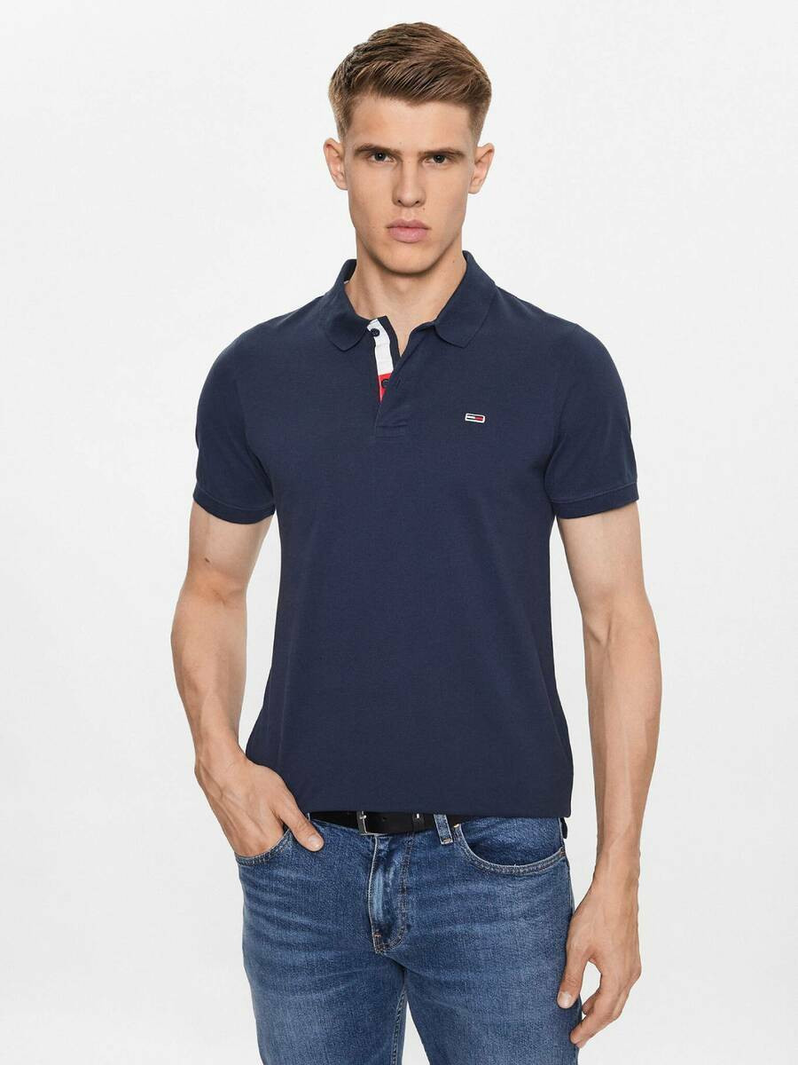 Tommy Jeans pánské modré polotričko - L (C87)
