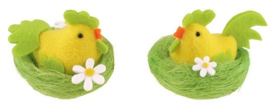 Anděl Filcová slepička v hnízdě - 8 cm - 8097