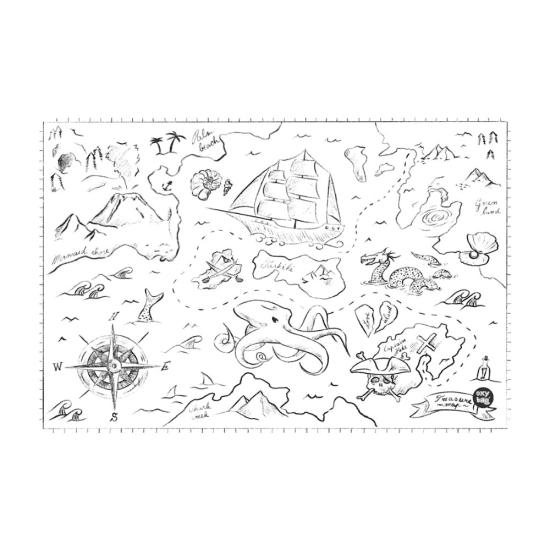 Oxybag Podložka na stůl - Pirate - 60 x 44 cm - 5-90425