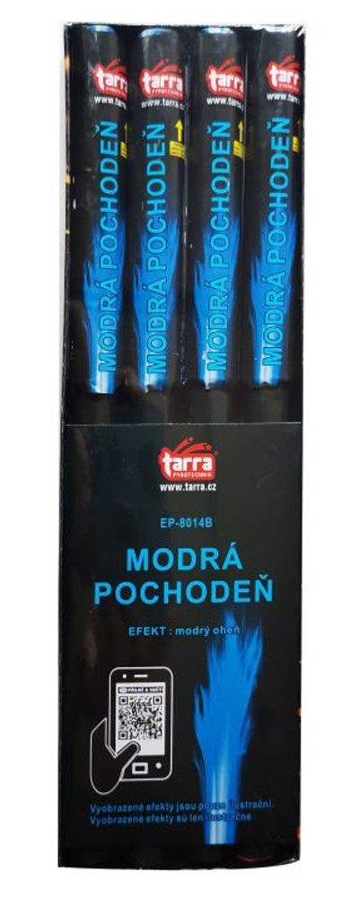 Pochodeň Bengálský oheň - Modrá pochodeň - 4ks - 20/4 - ČÍNA