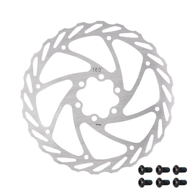 Force Kotouč brzdový Force-4 160 mm, 6 děr, stříbrný