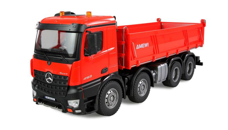 RC sklápěč Mercedes-Benz Arocs 8x4/4 4WD 1:18 RTR červený