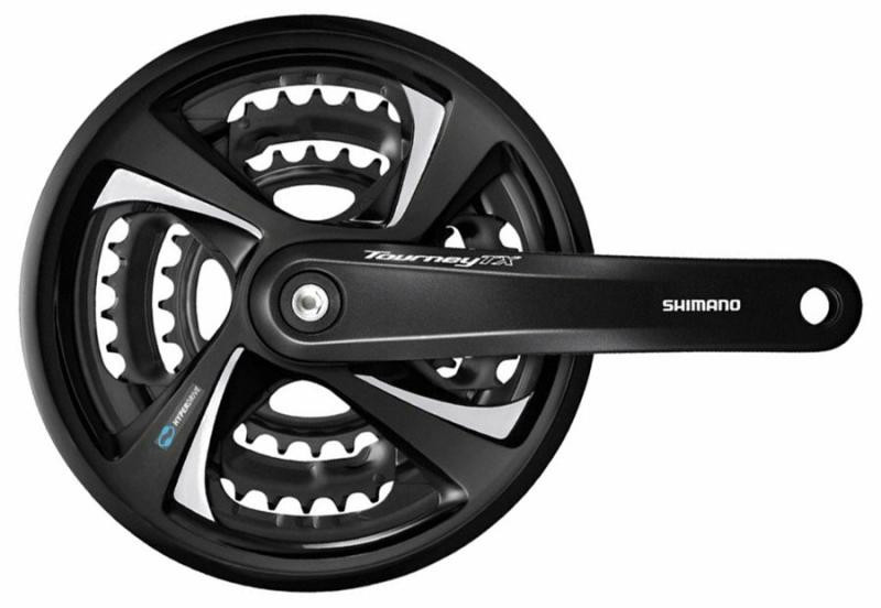 Shimano kliky Tourney TX FC-TX801-L 175mm 48-38-28 zubů, černé s krytem