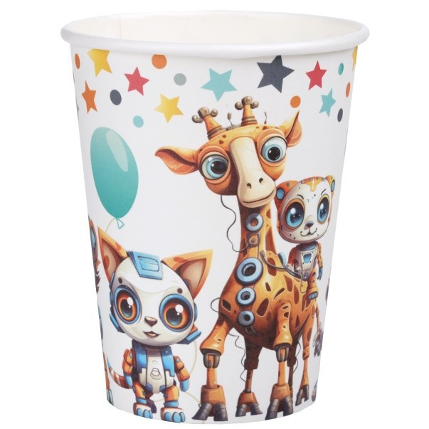 Kelímky papírové Šťastná zvířátka 270 ml 10 ks