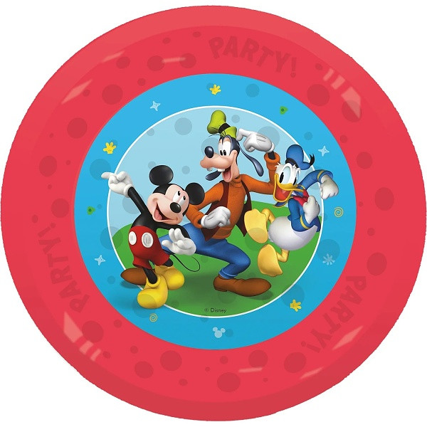 Talířek plastový opakovaně použitelný Mickey Mouse 21cm 4ks