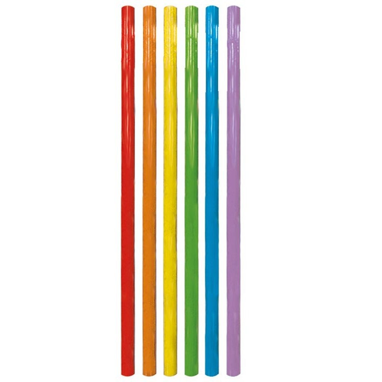 Brčka znovupoužitelná barevná 6 ks