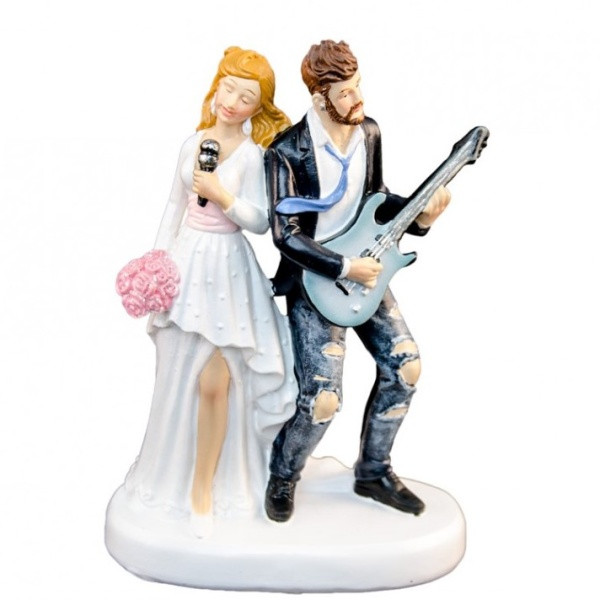 Figurka svatební Novomanželé Rock 10 x 5,8 x 15 cm
