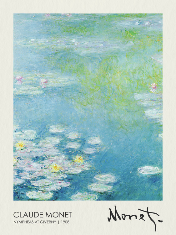 Claude Monet Obrazová reprodukce Nymphéas at Giverny (1908), Claude Monet, 30 × 40 cm