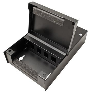 Rozvodný box pro keystone moduly, 4 porty, neosazený, černý